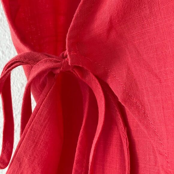 Zanzea Coral Colored 100% Cotton Wrap Top Size: XL, NWT - Picture 4 of 7